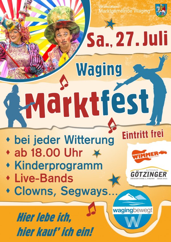 Marktfest in Waging am Sa., 27. Juli